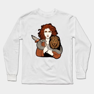 Animal Queen Illustration Long Sleeve T-Shirt